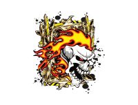 Flaming Skulls