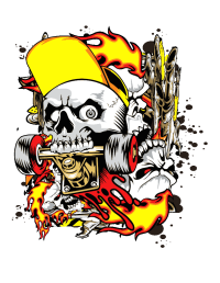 Flaming Skulls