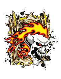 Flaming Skulls