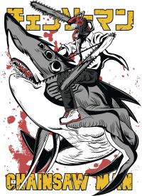 Chainsaw Dark Anime Vector