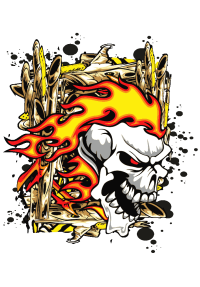 Flaming Skulls