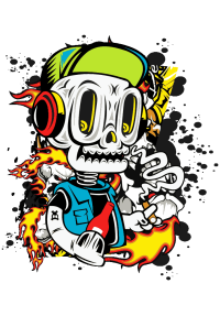 Flaming Skulls