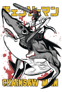 Chainsaw Dark Anime Vector