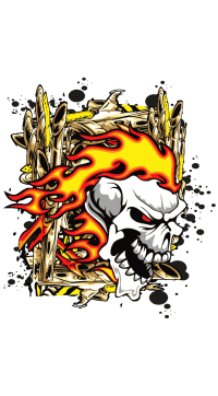 Flaming Skulls