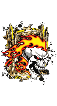 Flaming Skulls